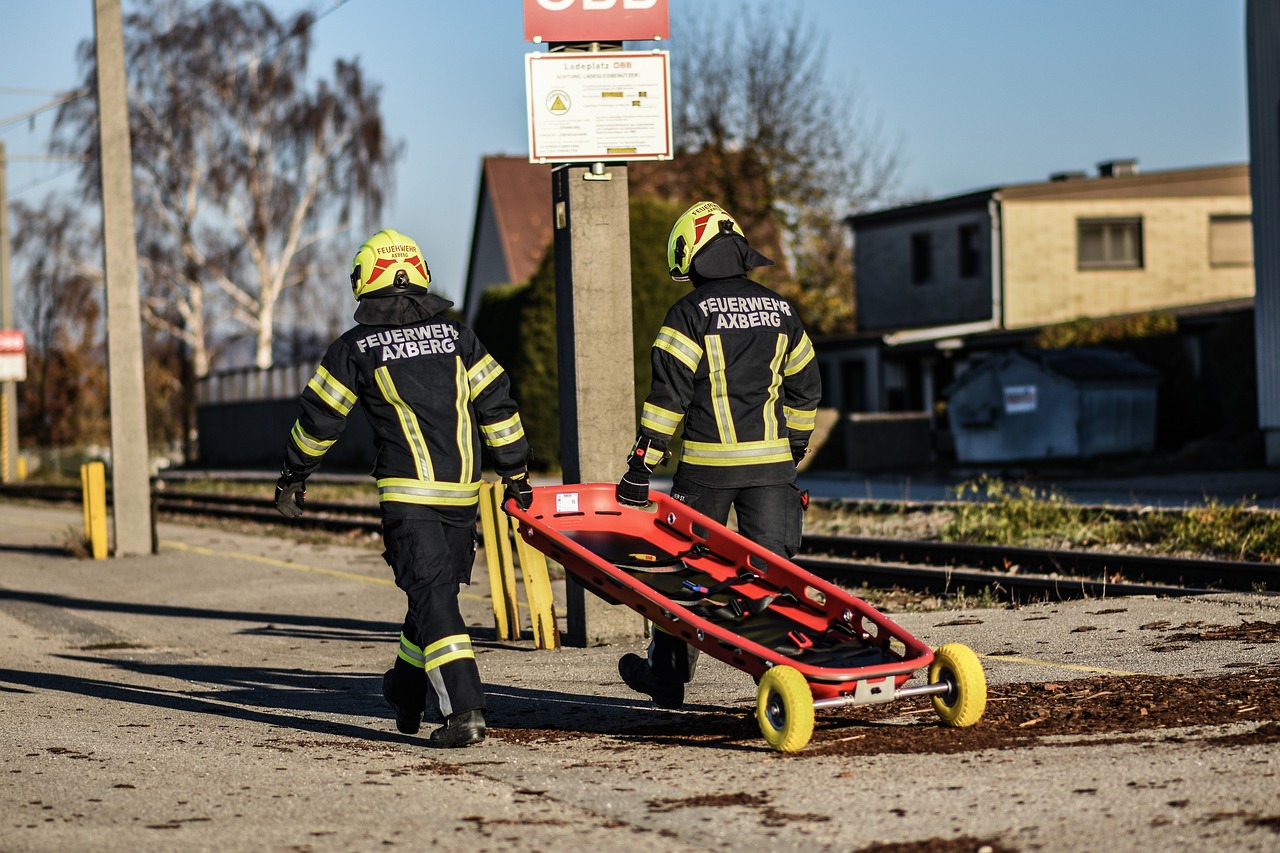 Oznakowane gadżety ratownicze strażaków